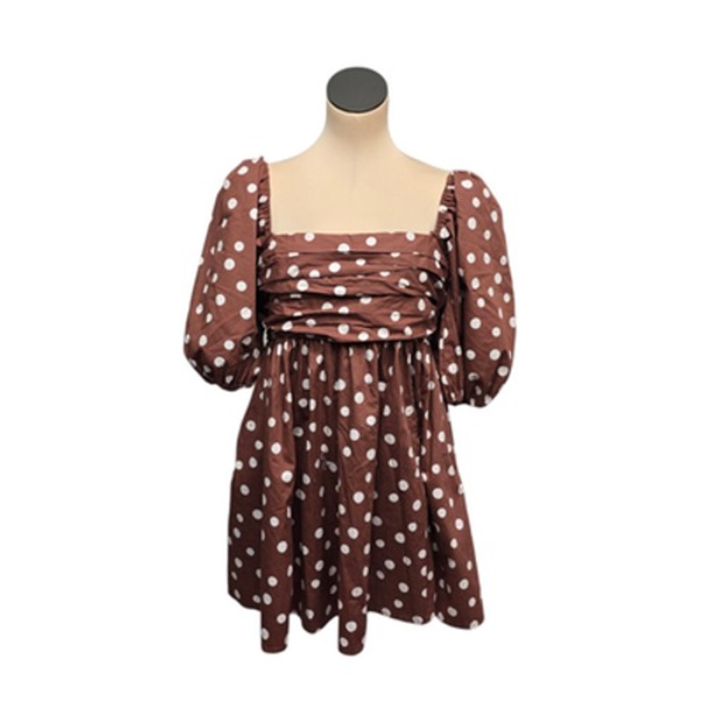 Abercrombie & Fitch Brown Polka Dot Mini Dress